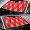 Argyle Red Pattern Print Car Sun Shade-grizzshop