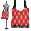 Argyle Red Pattern Print Crossbody bags-grizzshop