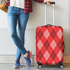 Load image into Gallery viewer, Argyle Red Pattern Print Luggage Cover Protector-grizzshop