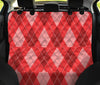 Argyle Red Pattern Print Pet Car Seat Cover-grizzshop