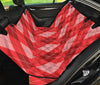 Argyle Red Pattern Print Pet Car Seat Cover-grizzshop
