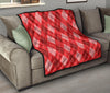 Argyle Red Pattern Print Quilt-grizzshop