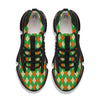 Argyle Saint Patrick's Day Print Pattern Black Gym Shoes-grizzshop