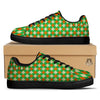 Argyle Saint Patrick's Day Print Pattern Black Low Top Sneakers-grizzshop