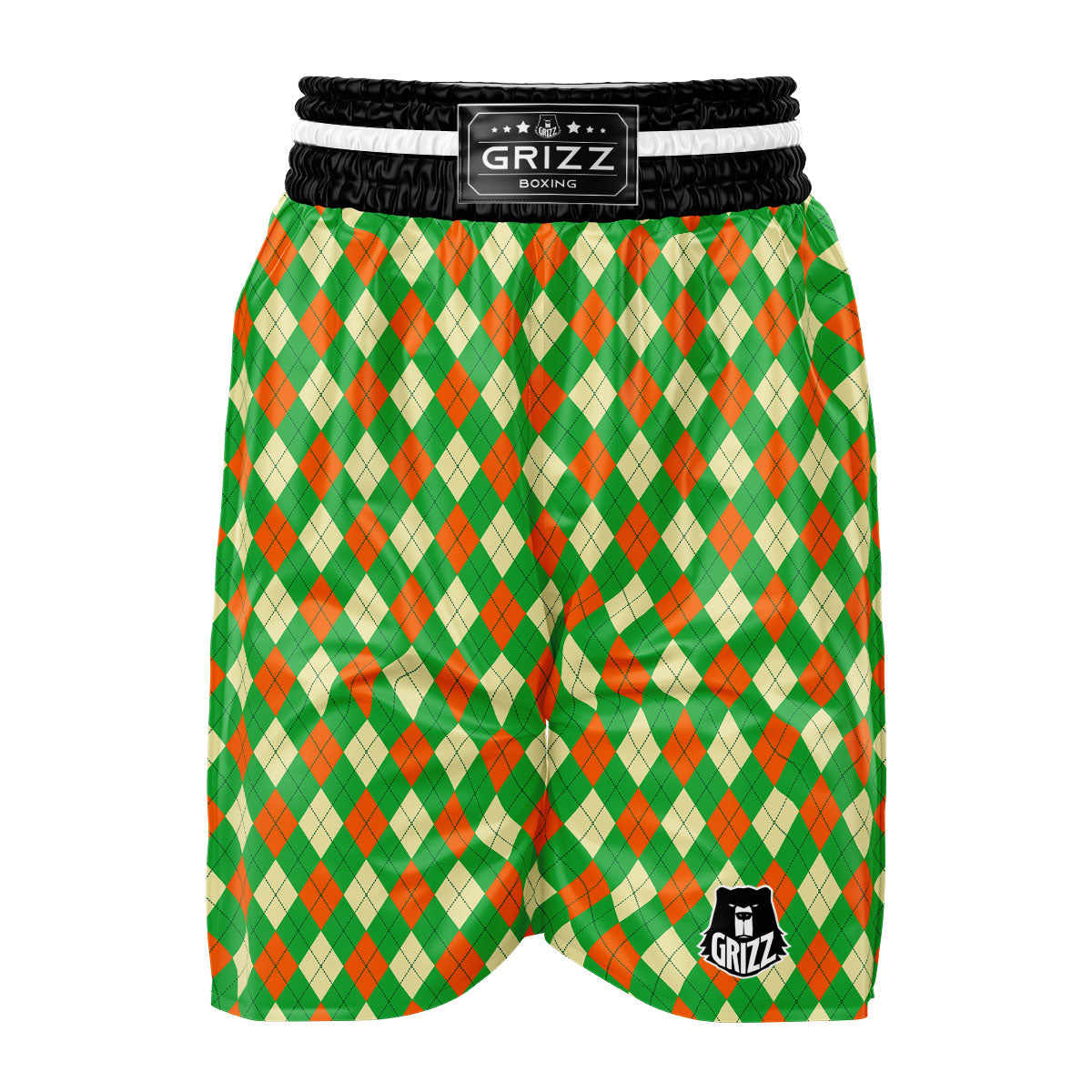 Argyle Saint Patrick's Day Print Pattern Boxing Shorts-grizzshop