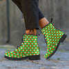 Argyle Saint Patrick's Day Print Pattern Leather Boots-grizzshop