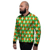 Argyle Saint Patrick's Day Print Pattern Men's Bomber Jacket-grizzshop