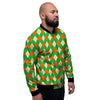 Argyle Saint Patrick's Day Print Pattern Men's Bomber Jacket-grizzshop