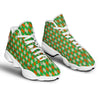 Argyle Saint Patrick's Day Print Pattern White Basketball Shoes-grizzshop