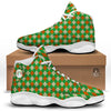 Argyle Saint Patrick's Day Print Pattern White Basketball Shoes-grizzshop