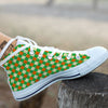 Argyle Saint Patrick's Day Print Pattern White High Top Shoes-grizzshop