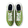 Argyle Saint Patrick's Day Print Pattern White Low Top Sneakers-grizzshop