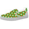 Argyle Saint Patrick's Day Print Pattern White Slip On Shoes-grizzshop