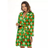 Argyle Saint Patrick's Day Print Pattern Women's Robe-grizzshop