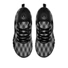 Argyle Shadow Grey Print Pattern Black Sneaker-grizzshop