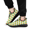 Argyle St Patrick's Day Print Pattern Black Athletic Shoes-grizzshop