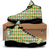 Argyle St Patrick's Day Print Pattern Black Basketball Shoes-grizzshop