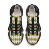 Argyle St Patrick's Day Print Pattern Black Gym Shoes-grizzshop