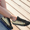 Argyle St Patrick's Day Print Pattern Black Low Top Shoes-grizzshop