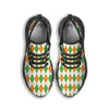 Argyle St Patrick's Day Print Pattern Black Running Shoes-grizzshop