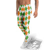 Argyle St Patrick's Day Print Pattern Men's Leggings-grizzshop