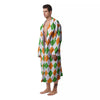 Argyle St Patrick's Day Print Pattern Men's Robe-grizzshop