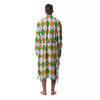 Argyle St Patrick's Day Print Pattern Men's Robe-grizzshop