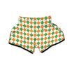 Argyle St Patrick's Day Print Pattern Muay Thai Boxing Shorts-grizzshop