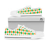 Argyle St Patrick's Day Print Pattern White Low Top Shoes-grizzshop