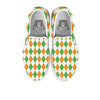 Argyle St Patrick's Day Print Pattern White Slip On Shoes-grizzshop