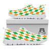 Argyle St Patrick's Day Print Pattern White Sneaker-grizzshop