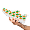 Argyle St Patrick's Day Print Pattern White Sneaker-grizzshop