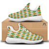 Argyle St Patrick's Day Print Pattern White Walking Shoes-grizzshop