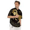 Aries Sign Black And Gold Print Men's Short Sleeve Shirts-grizzshop