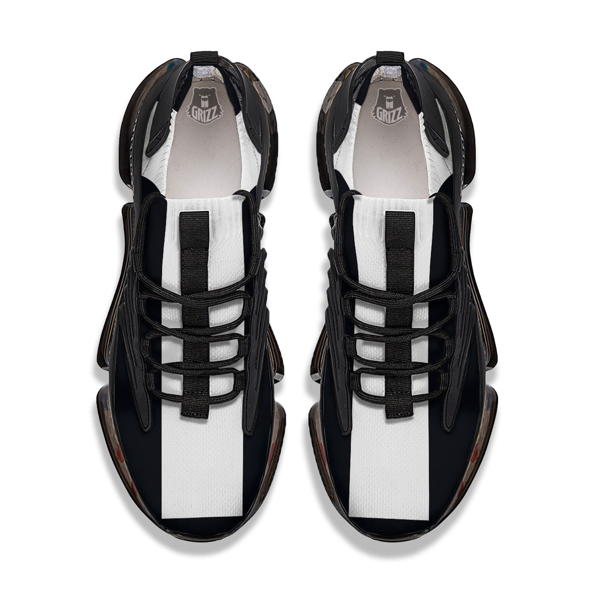 Aries Sign White And Black Print Black Gym Shoes-grizzshop
