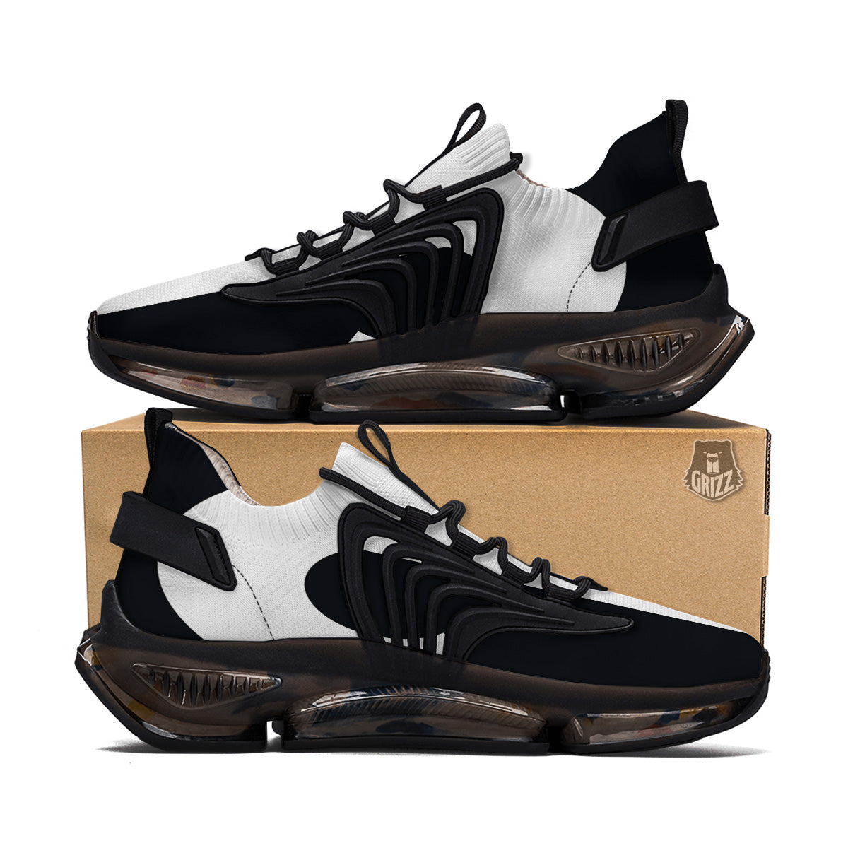 Aries Sign White And Black Print Black Gym Shoes-grizzshop