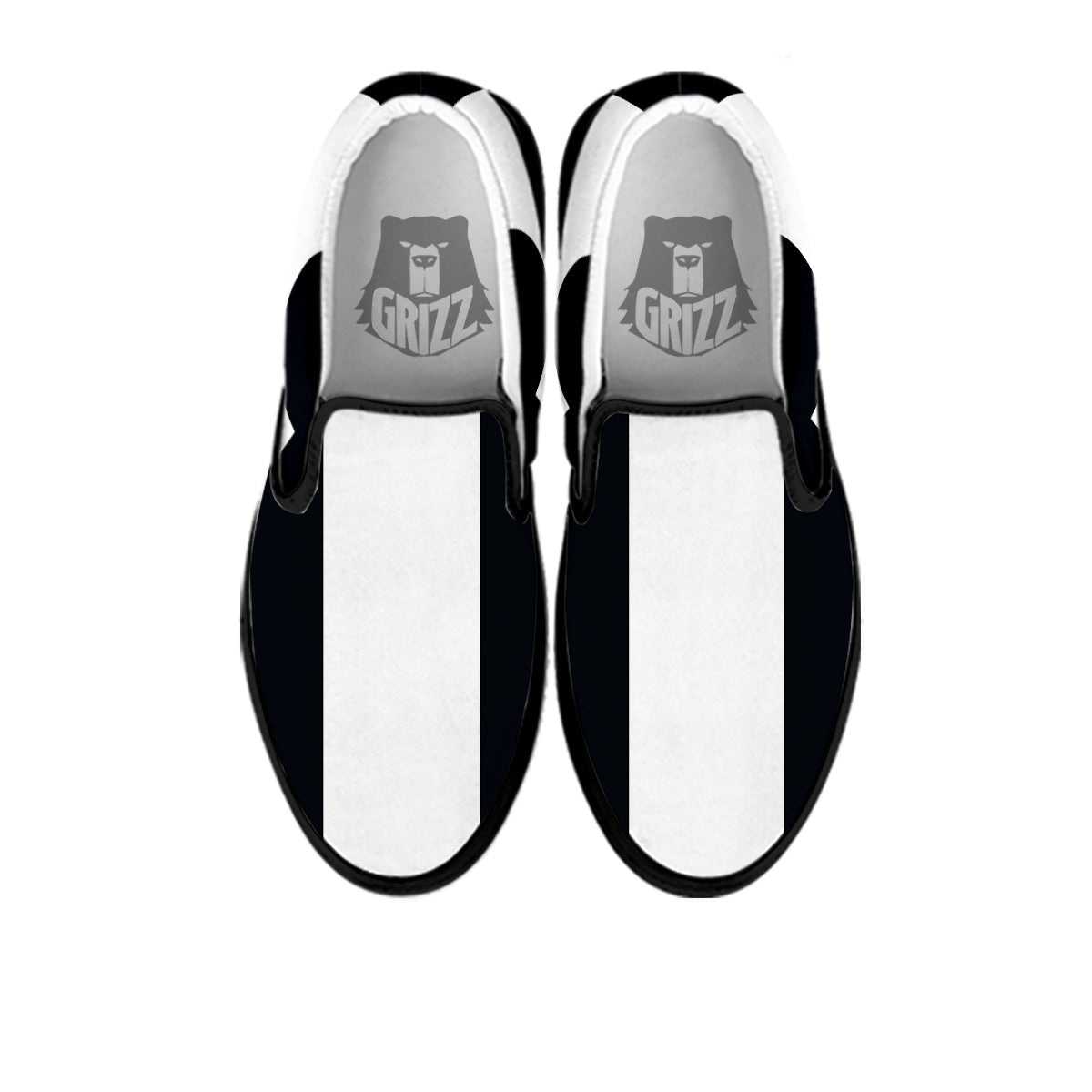 Aries Sign White And Black Print Black Slip On Shoes-grizzshop