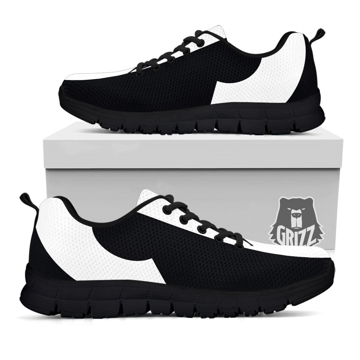 Aries Sign White And Black Print Black Sneaker-grizzshop