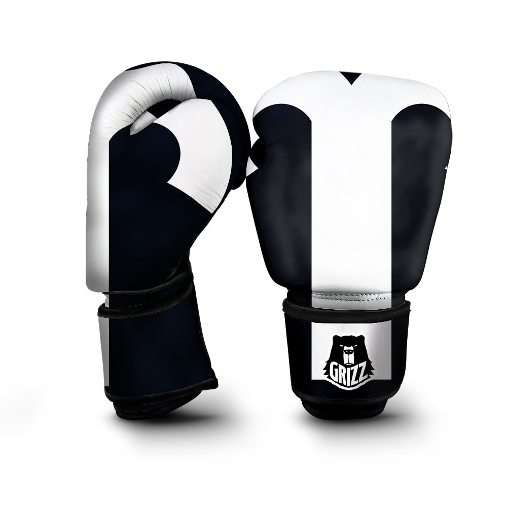 Aries Sign White And Black Print Boxing Gloves-grizzshop