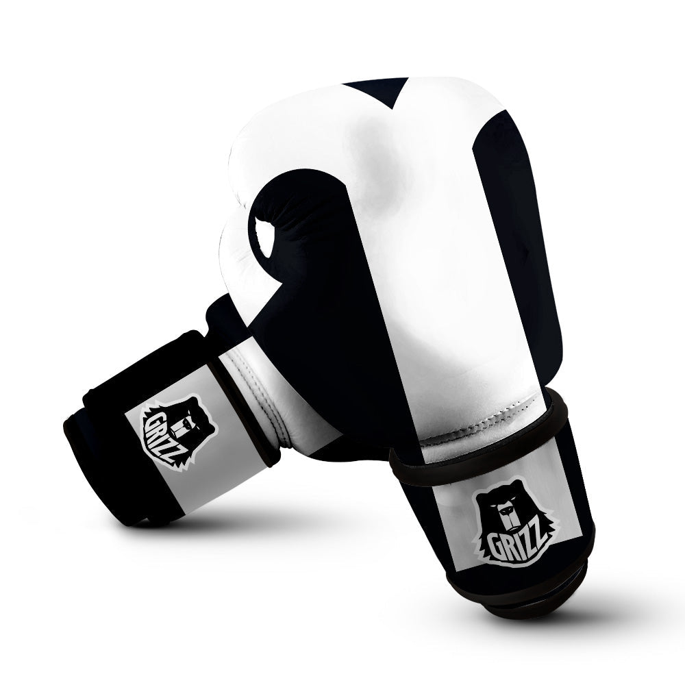 Aries Sign White And Black Print Boxing Gloves-grizzshop