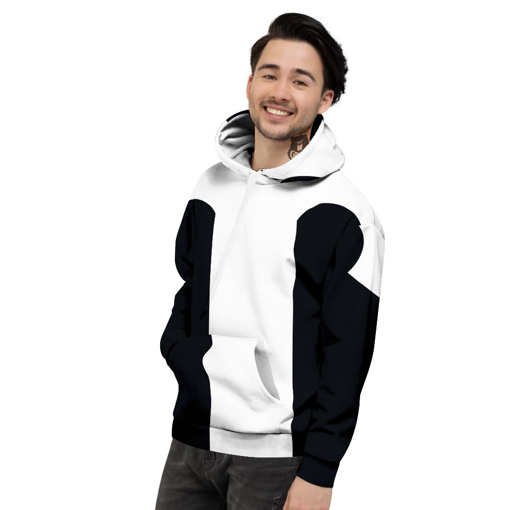 Aries Sign White And Black Print Men's Hoodie-grizzshop