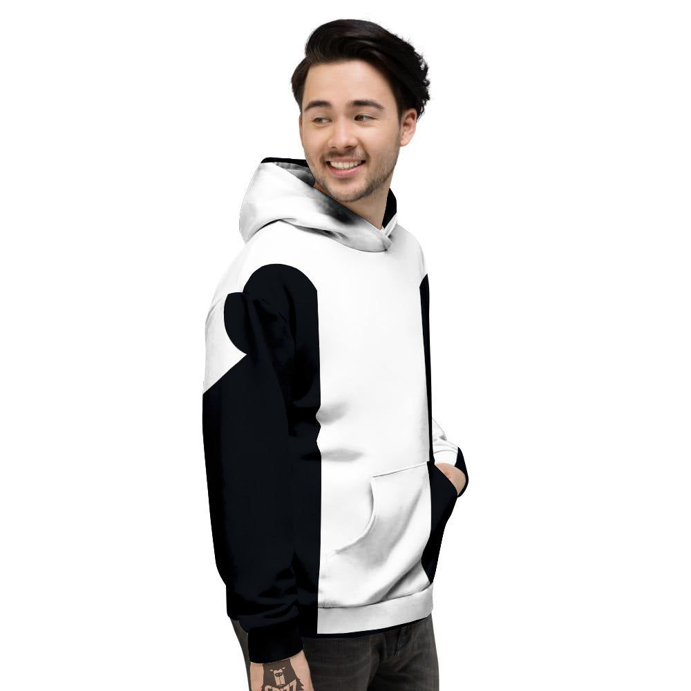 Aries Sign White And Black Print Men's Hoodie-grizzshop