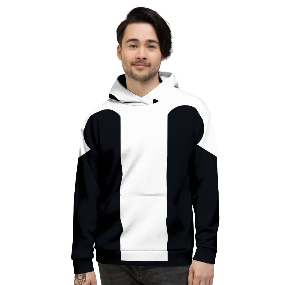 Aries Sign White And Black Print Men's Hoodie-grizzshop