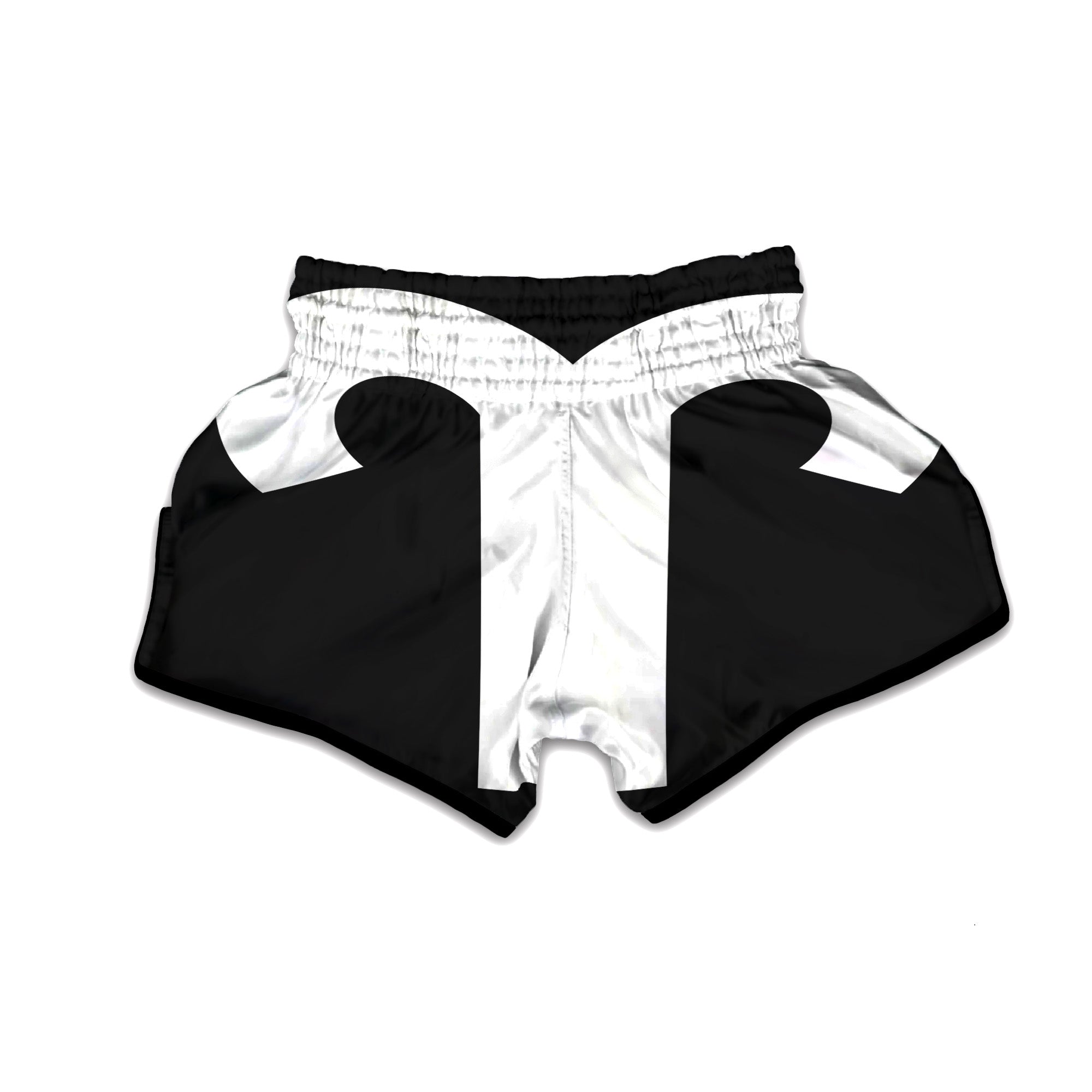 Aries Sign White And Black Print Muay Thai Boxing Shorts-grizzshop