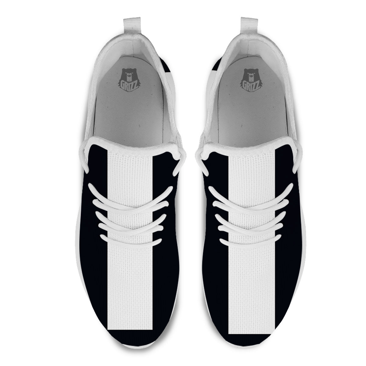 Aries Sign White And Black Print White Athletic Shoes-grizzshop