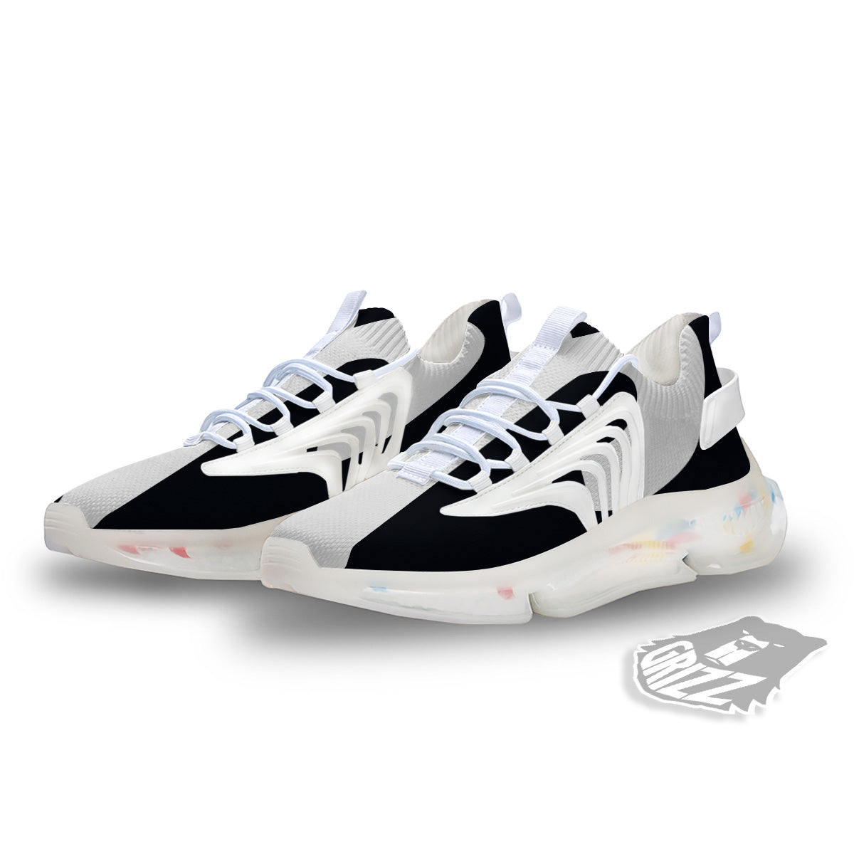 Aries Sign White And Black Print White Gym Shoes-grizzshop