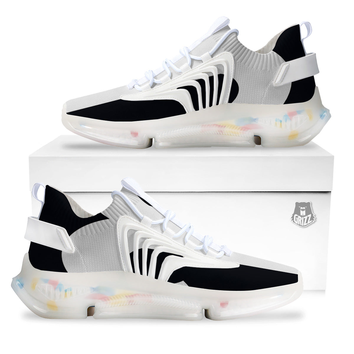 Aries Sign White And Black Print White Gym Shoes-grizzshop