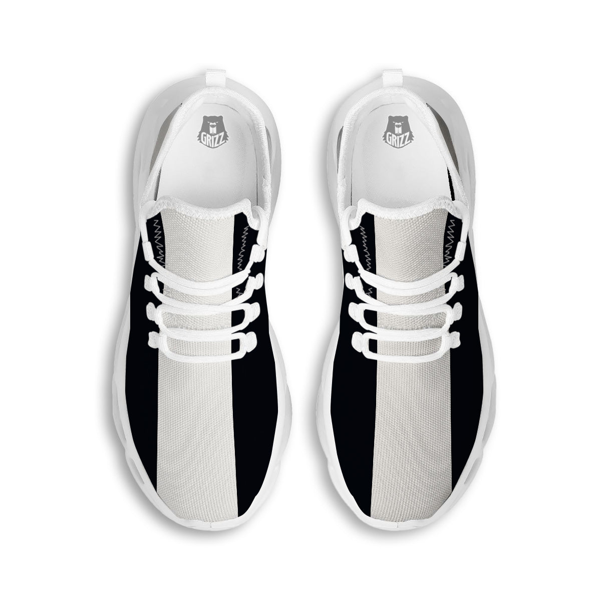 Aries Sign White And Black Print White Running Shoes-grizzshop