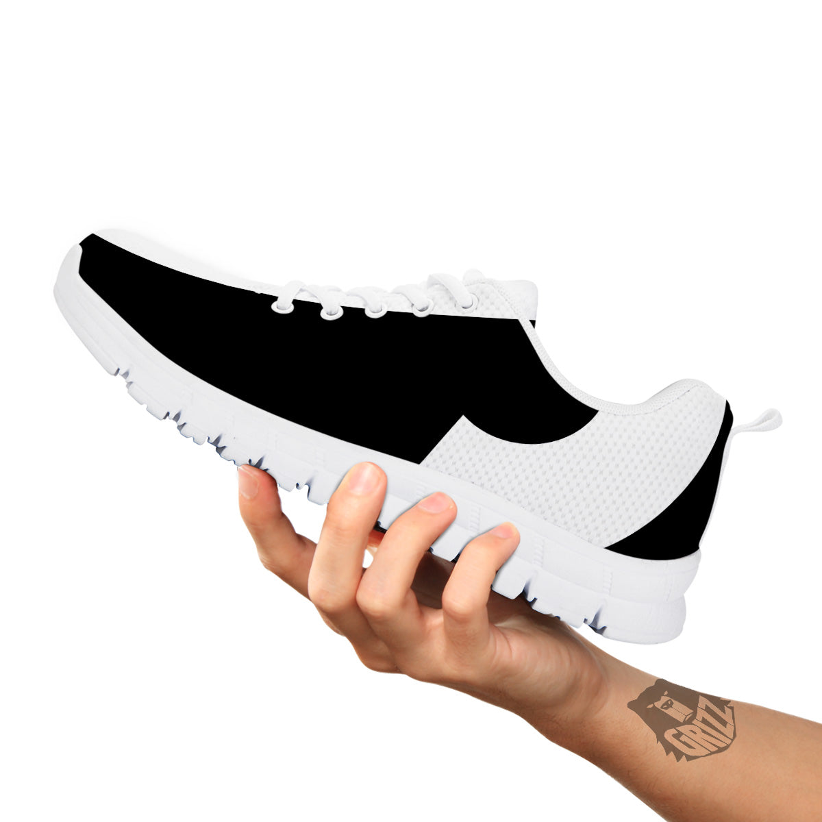 Aries Sign White And Black Print White Sneaker-grizzshop