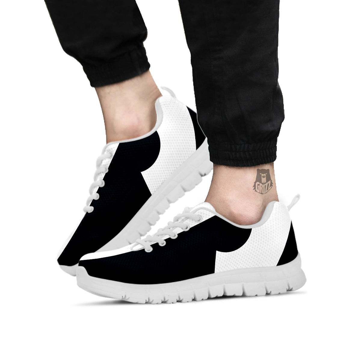 Aries Sign White And Black Print White Sneaker-grizzshop